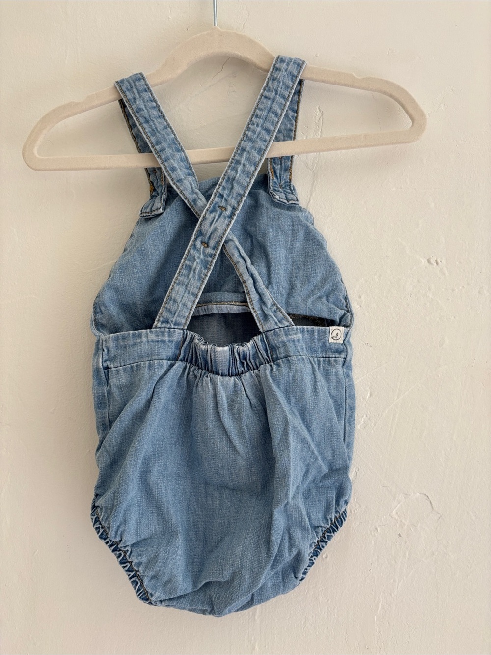 Little Planet by Carters Denim Romper w/ Adjustable Button Straps - Picture 2 of 2